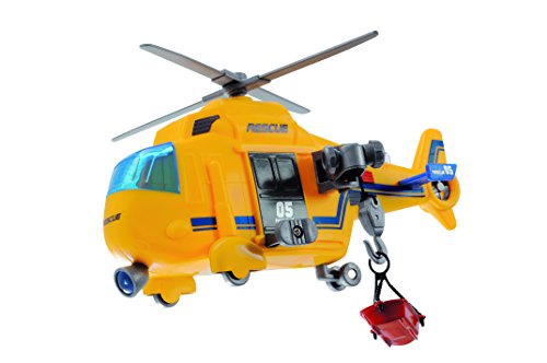 Dickie Toys 203302003 - Action Series Rescue Copter, Rettungshelikopter inklusive Batterien, 18 cm