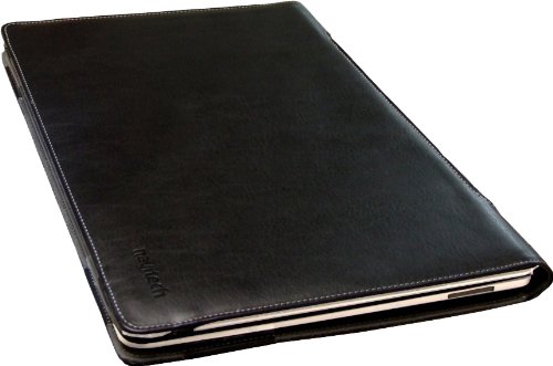 Navitech schwarzes premium executives echtes Leder Case / Cover / Tasche für das Acer Aspire S3 95 Ultrabook