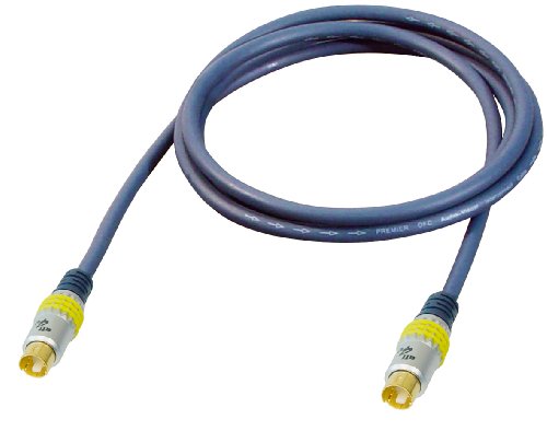 All4u BBVS 1 S-VHS Kabel (4 polig Hosidenstecker - 4 polig Hosidenstecker, verchromter Vollmetallstecker) 15 m blau