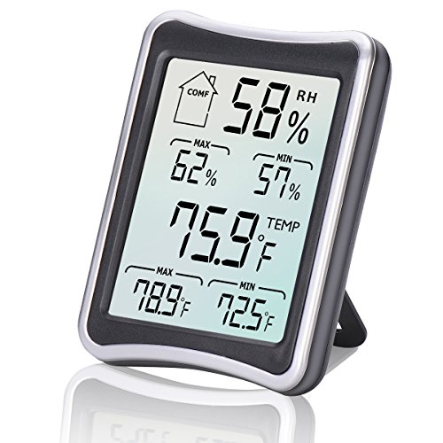 Innen Hygrometer Thermometer, E2Buy® Indoor Digital LCD Thermometer, Digitaler Hygrothermograph, Temperatur und Feuchtigkeitsmonitor mit MIN / MAX Aufzeichnungen