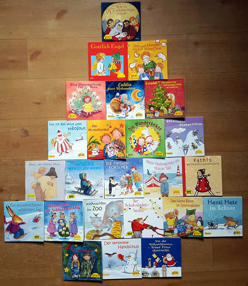 24 Pixibücher Weihnachten Winter Nikolaus Kinderbücherpaket Adventskalender