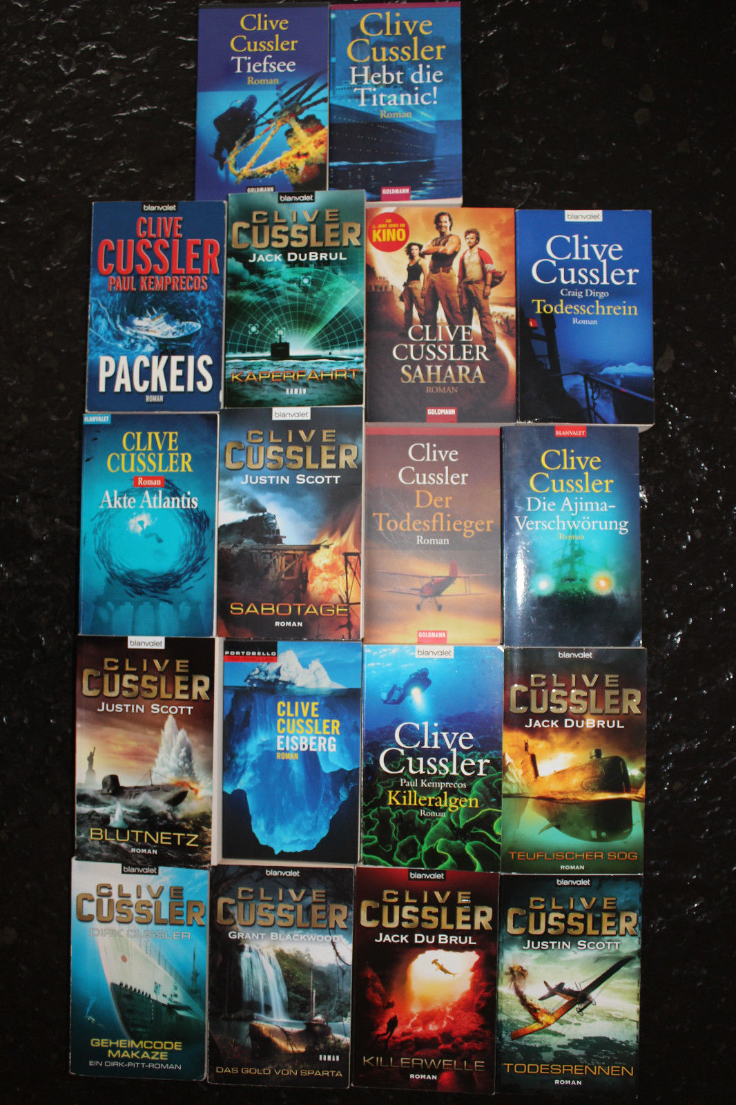 Clive Cussler 18 Bücher Romane Krimi Thriller Psychothriller Top Titel