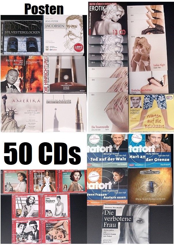 XXL-Sammlung CDs Hörbücher für Erwachsene (50 St.) CD NEU Hörbuch Konvolut