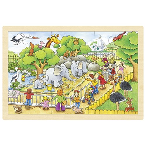 Goki 57808 - Einlegepuzzle - Zoobesuch