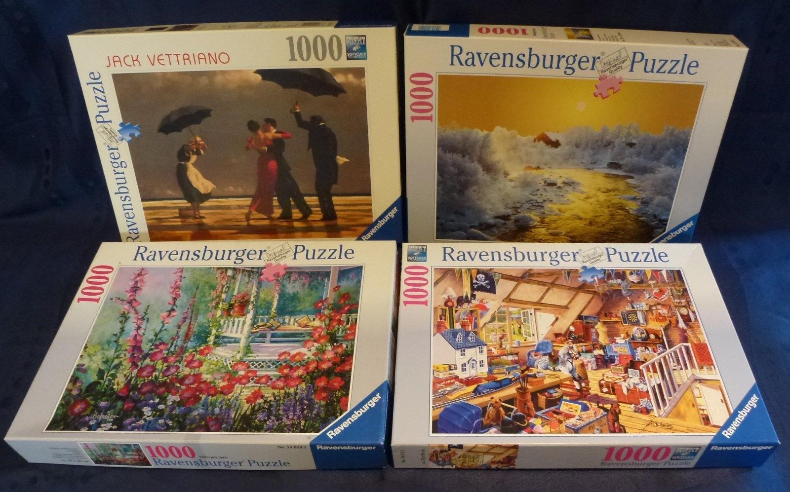 TOP!!!!!! 4 verschiedene Ravensburger Puzzle 1000 Teile 