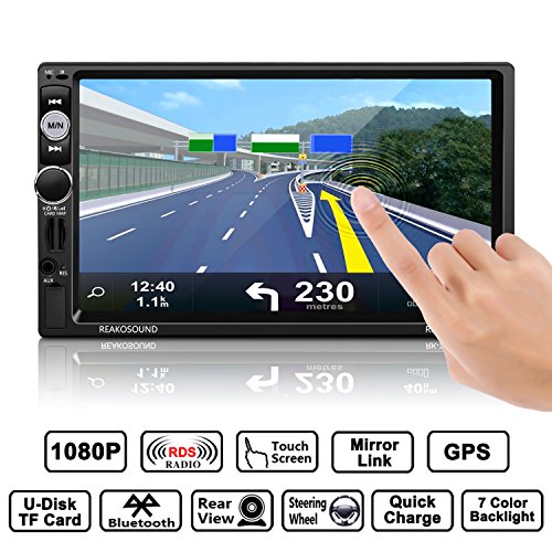 OCDAY Europe Traffic Auto GPS Navigation MP5 Spieler, Lifetime Maps Auto Radio Stereo Receiver Doppel din 7 
