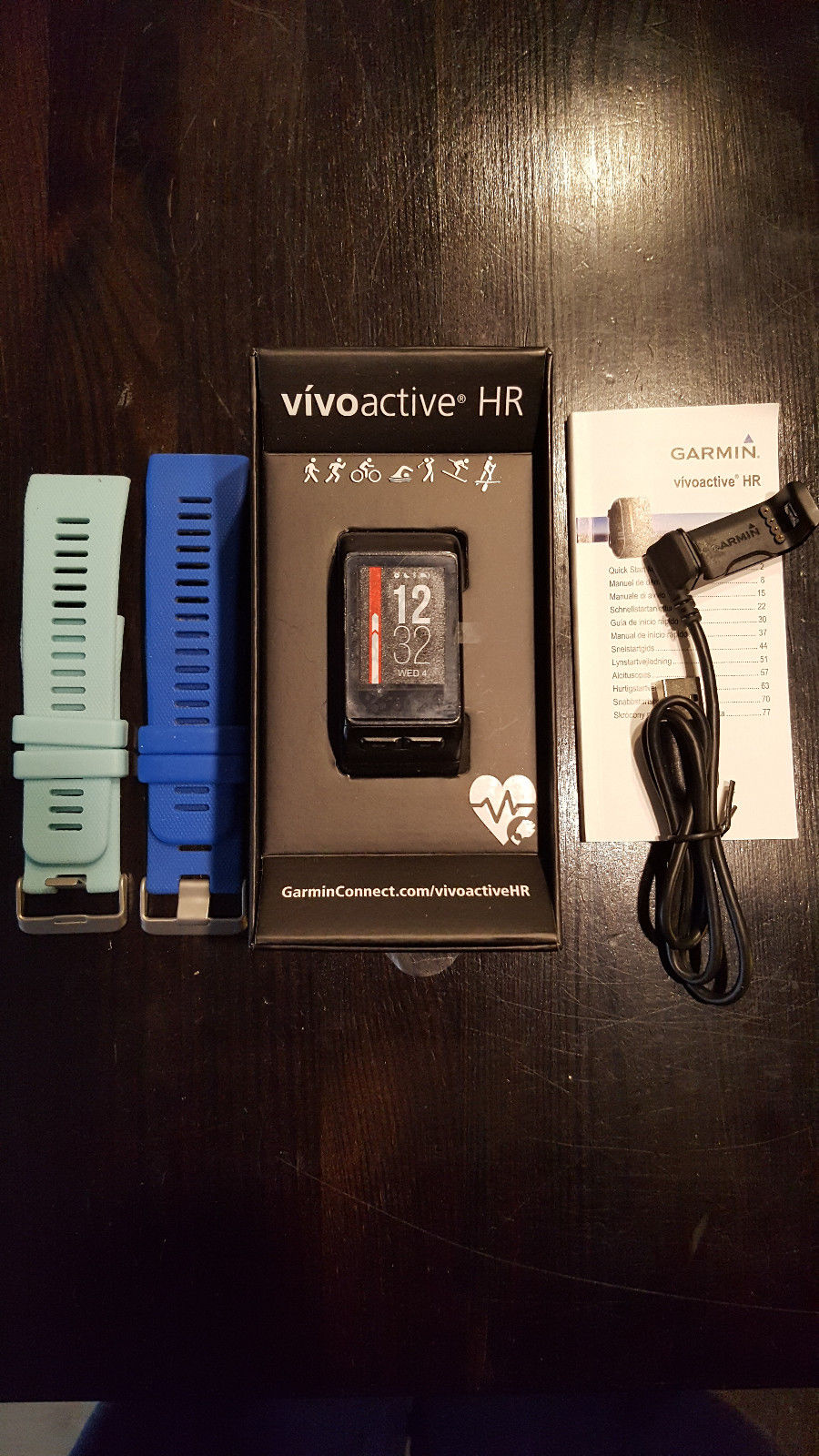 Garmin Vivoactive HR L Fitness Tracker Smartwatch GPS Sport Uhr schwarz