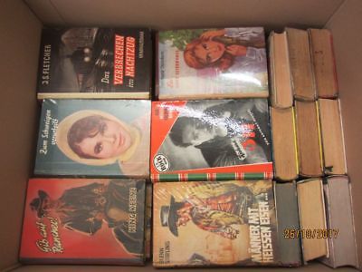40 Bücher Romane alte Leihbücher Krimi Western Liebesromane Spionageromane u.a.