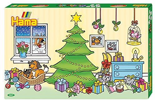 Hama 3037 - Geschenkpackung Adventskalender, Bügelperlen