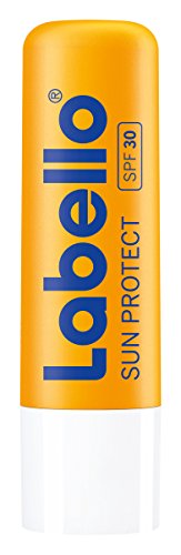 Labello Sun Protect / Lippenpflegestift im 4er-Pack (4 x 4,8 g) / Lippenpflege mit Sonnenschutz (LSF 30) / wasserfester Lippenbalsam spendet intensive Feuchtigkeit und schützt Lippen langanhaltend