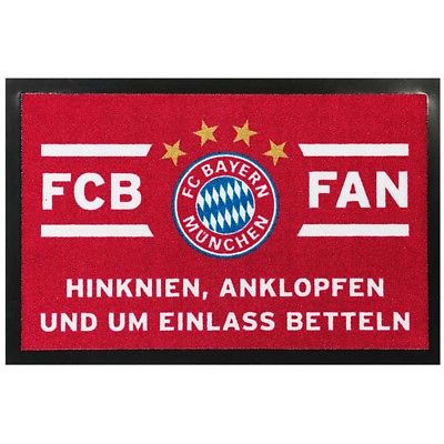 FC Bayern München Fussmatte Hinknien, anklopfen und um Einlass betteln