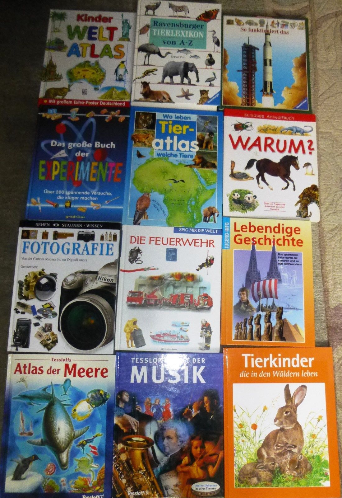 Wissens-Bücher für Kinder,  50 Bücher, Hardcover und Taschenbuch, div. Verlage