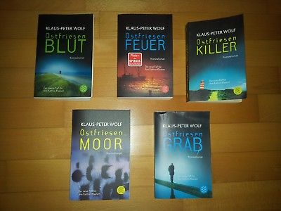 Ostfriesen Moor Killer Blut Grab Feuer Klaus-Peter Wolf Sammlung Krimi 5 Bücher