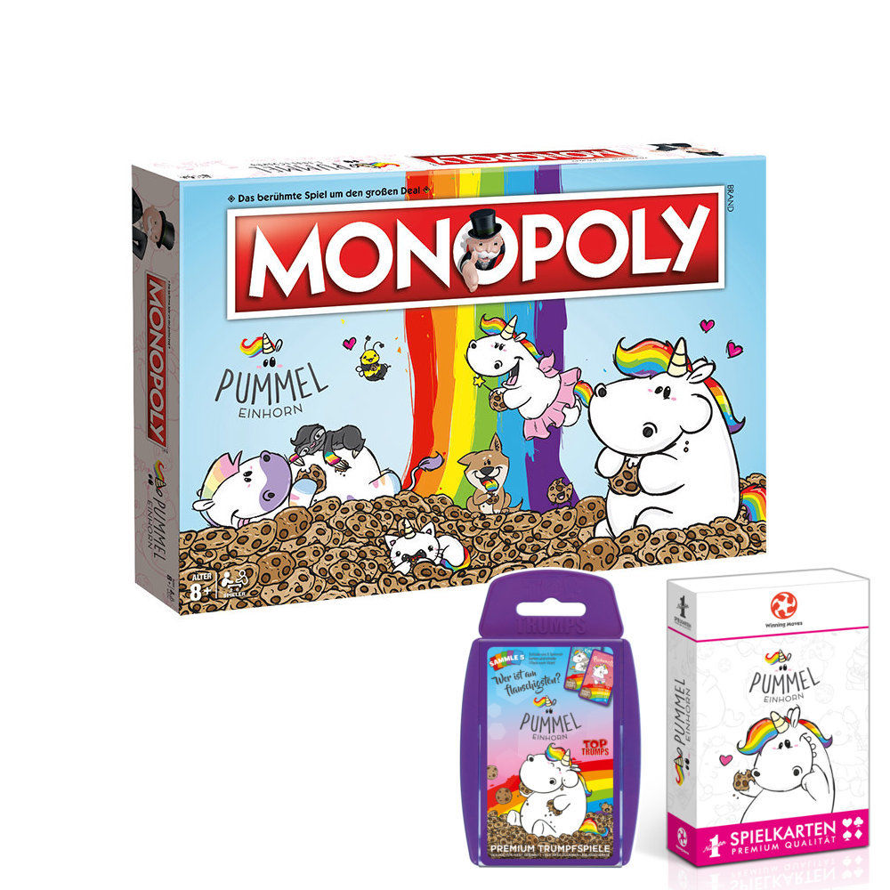 Monopoly Pummeleinhorn Brettspiel Gesellschaftsspiel Einhorn Spiel Set Deutsch 