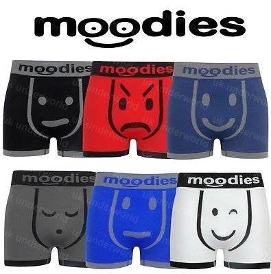 3 Pairs Mens Moodies Seamless Boxer Shorts Trunks Briefs Adults Underwear