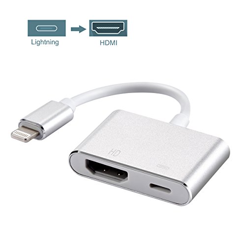 Lightning HDMI Kabel,1080p HDMI Video AV-Kabel Stecker Gerät HDTV Adapter für iPhone X/8/7/6/5 Serie, Pad Air/Mini/Pro [unterstützung bis zu 108 11 blitz bei 10,3 hafen muss verbinden]