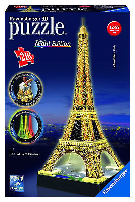 Ravensburger Eiffelturm bei Nacht  3D-Puzzle-Bauwerk Night Edition