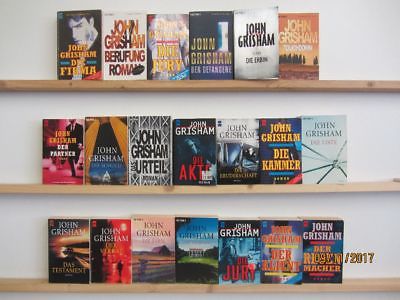John Grisham 20 Bücher Romane Krimi Kriminalromane Thriller Psychothriller