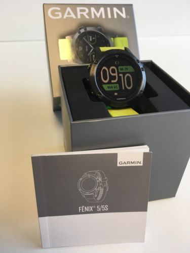 Garmin f?nix 5 GPS-Multisport-Smartwatch, Grau mit gelbem Armband