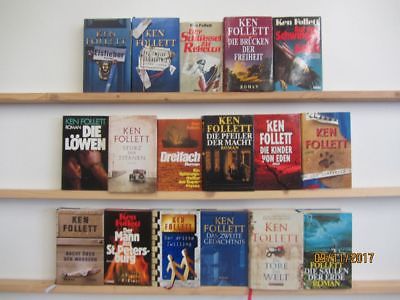 Ken Follett 17 Bücher Romane historische Romane Kriminalromane Thriller
