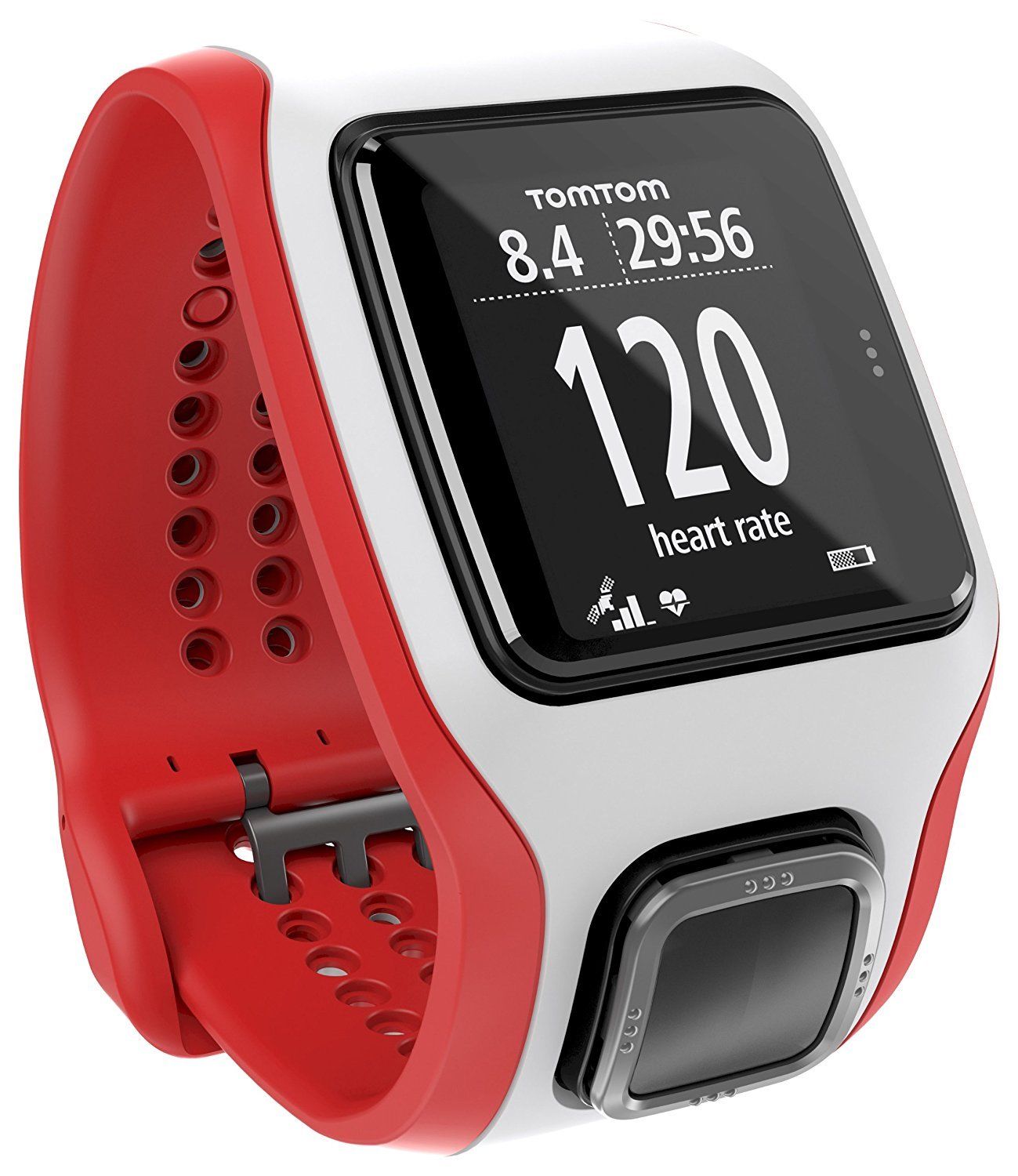 TomTom RUNNER  Cardio GPS-Watch Sportuhr Weiß/Rot 
