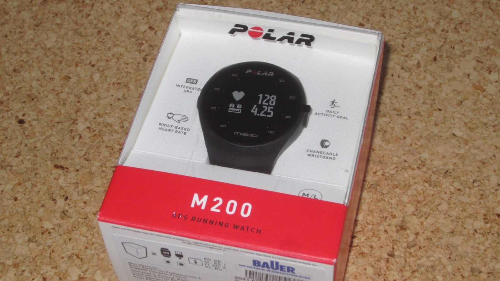 Polar M200 Sportuhr - GPS Laufuhr mit Pulsmessung am Arm , M/L