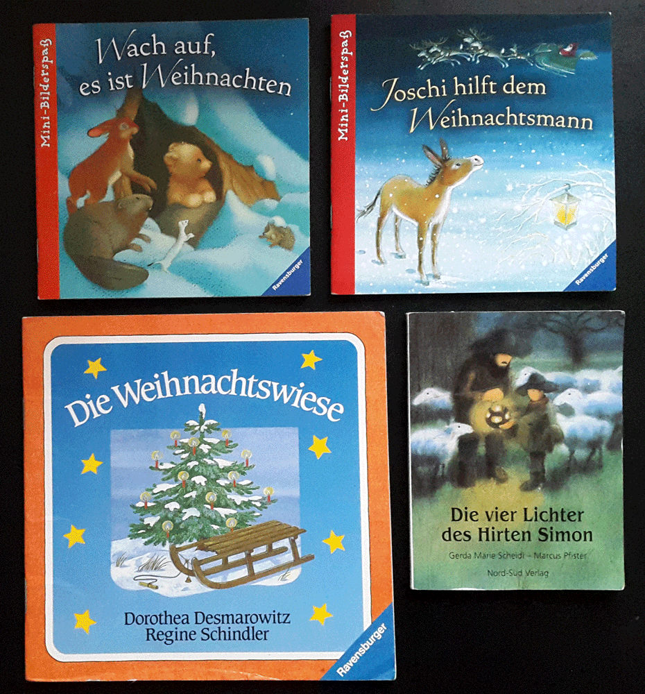 4 kleine Kinderbücher Weihnachten Weihnachts-Vorlese-Bilderbücher Paket
