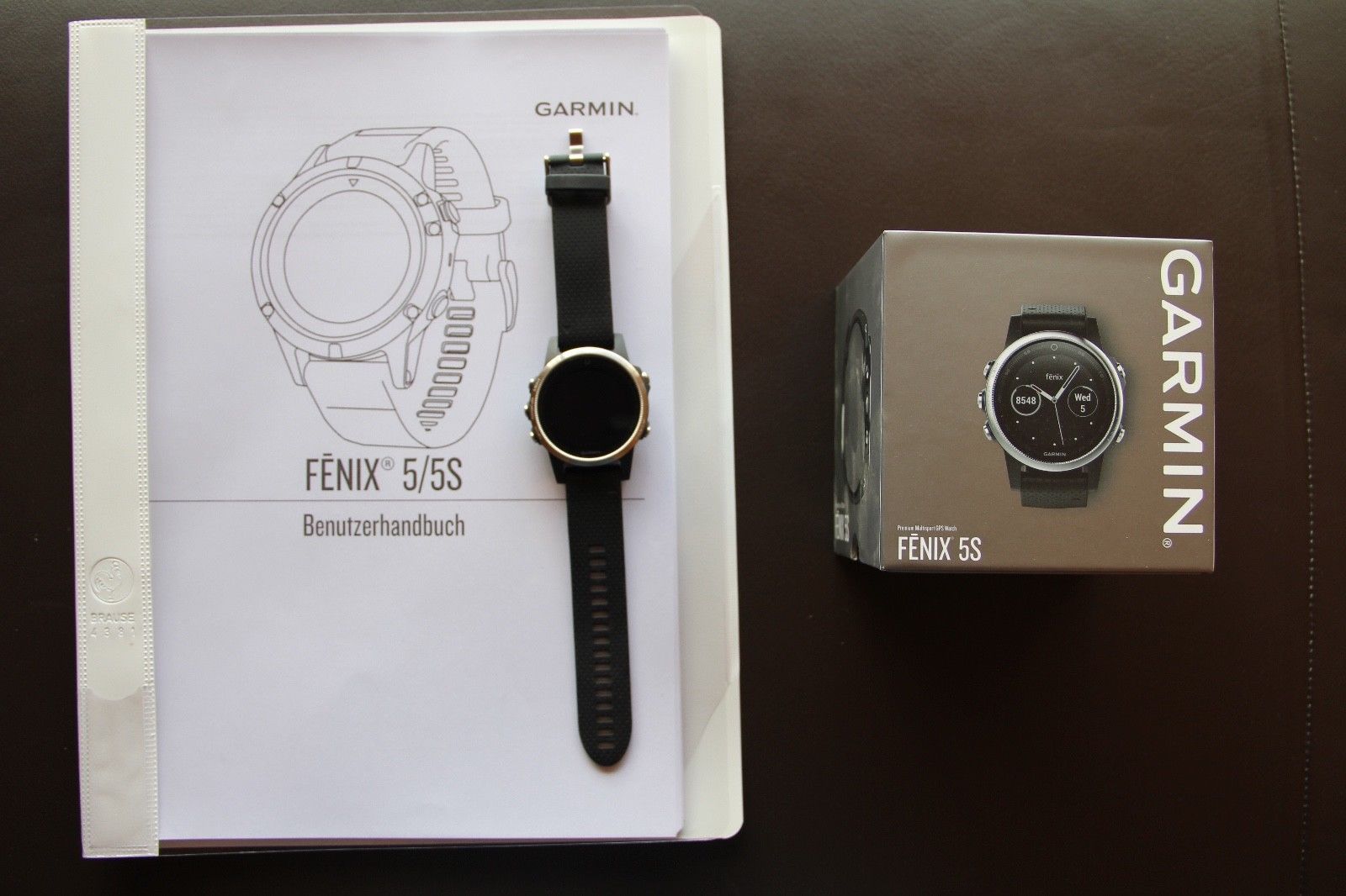 Garmin Fenix 5S Smartwatch Gps-Multisportuhr silber Armband schwarz 42mm *NEU*