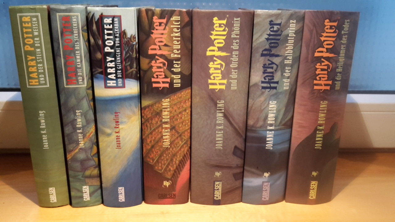 Harry Potter Bücher, Band 1-7, J. K. Rowling, gebundene Ausgabe
