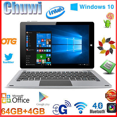 CHUWI Hi10 Pro Tablet PC 4/64GB 10.1'' Win10+Android5.1 1920x1200 HDMI+Keyboard