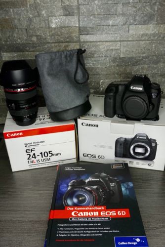 Canon EOS 6D 20.2 MP SLR-Digitalkamera - Schwarz (Kit m/ EF 24-105mm f/4.0L IS …
