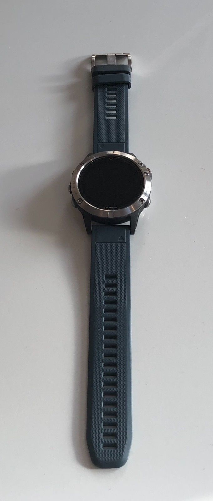 Garmin Fenix 5 GPS Silber mit blauem Armband inkl. OVP