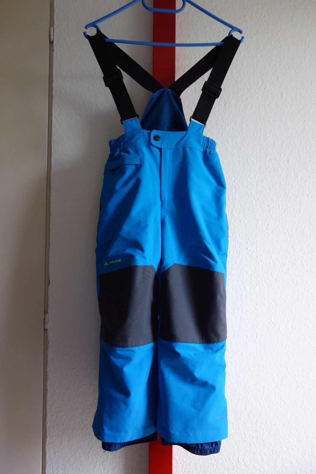 Vaude Snow Cup Pants, Kinder Skihose, Blau, mit Trägern Gr. 110/116