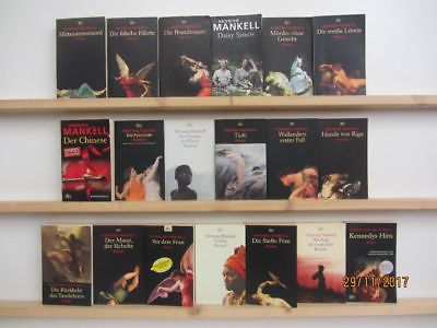 Henning Mankell 19 Bücher Romane skandinavische Krimi Kriminalromane Thriller 
