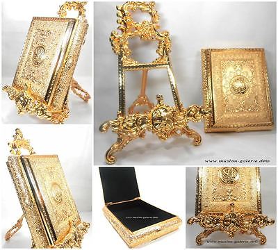 Edle Quran Koran Truhe Gold Metal *Islam Muslim Allah Hijab sari Takschita Abaya