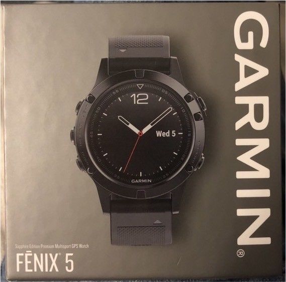 Garmin fenix 5 - gps uhr Schwarz mit schwarzem Armband