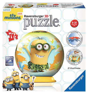 Ravensburger 12170 - Minions 3D, 72 Teile Puzzleball