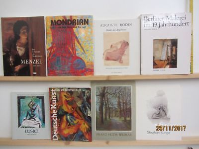 23 Bücher Bildbände Maler Malerei Künstler Gemälde Menzel Mondrian Rodin u.a.