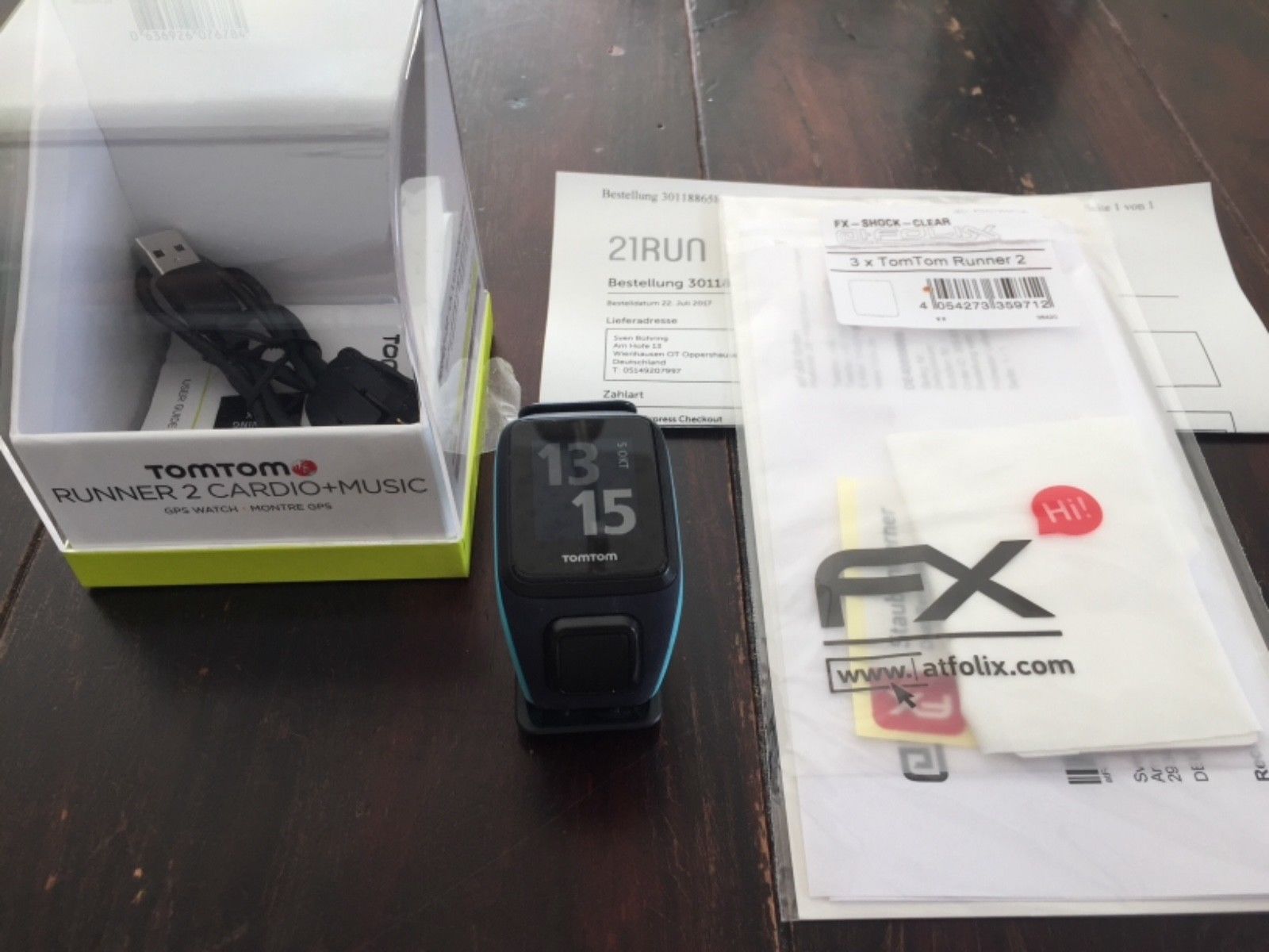 Tomtom Runner 2 Cardio + Music Sportuhr mit GPS und Puls, neuwertig mit Garantie