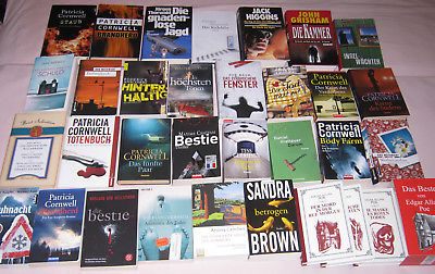 top Krimi Thriller Bücherpaket 33x Bücher Sammlung Konvolut Bestseller Krimis