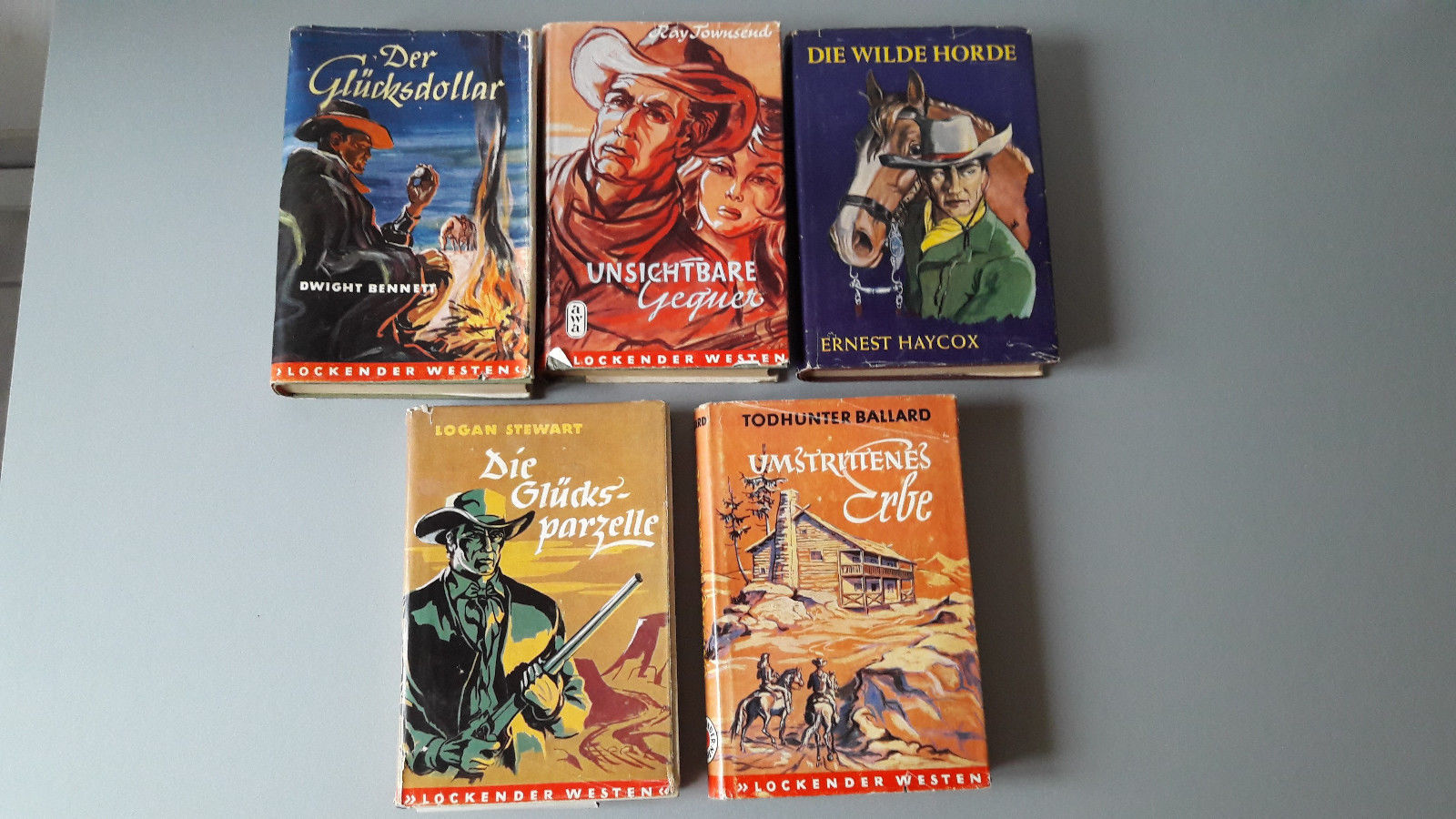 Nostalgische Bücher Paket Sammlung Lockender Westen, 5 Bücher