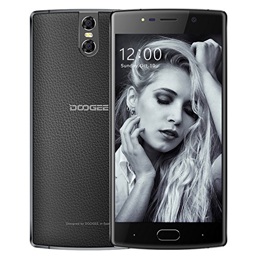 DOOGEE BL7000 - 4G Android 7.0 Smartphone ohne Vertrag 7060mAh 5.5 Zoll FHD 13MP Front-Kamera 13MP+13MP Dual Hinte Kamera 4GB RAM 64GB ROM MTK6750T 1.5GHz Octa Core Fingerabdruck Fast Charge - Schwarz