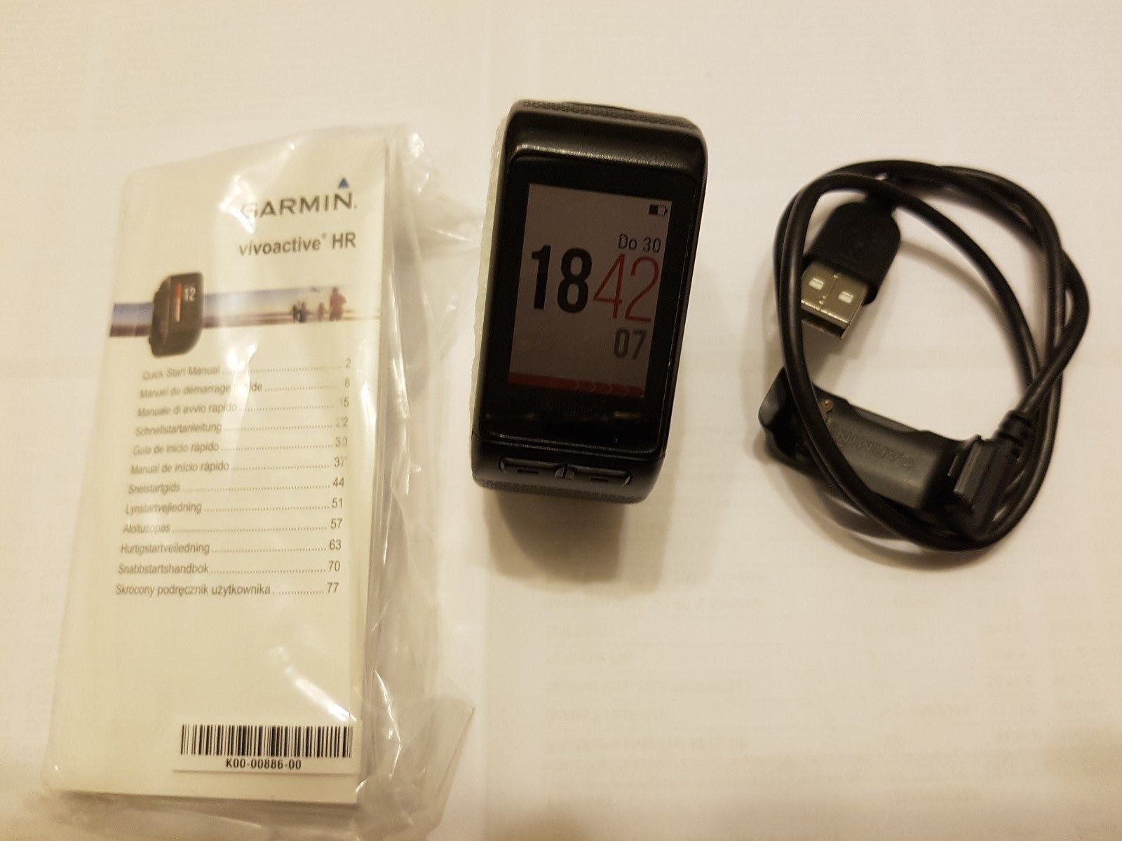 GARMIN VIVOACTIVE HR Fitness Tracker Smartwatch GPS Sport Uhr - WIE NEU! 