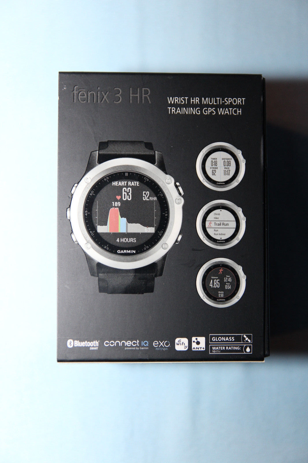Garmin Fenix 3 HR Schwarz-Silber GPS Multisport NEU OVP Smartwatch