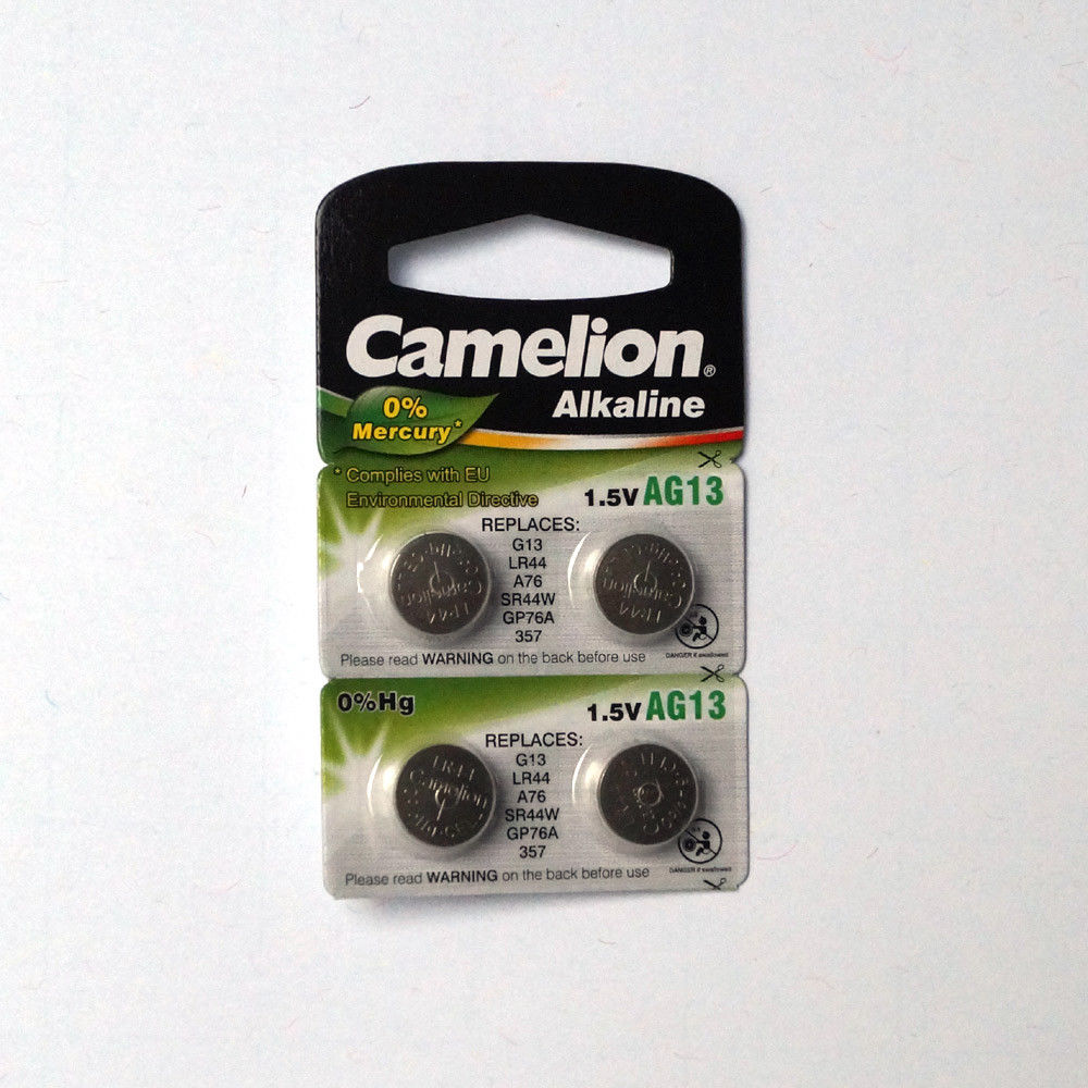 Camelion 4x Set AG13 LR44 Knopfzellen Alkaline Batterie Knopfzelle Uhrenbatterie