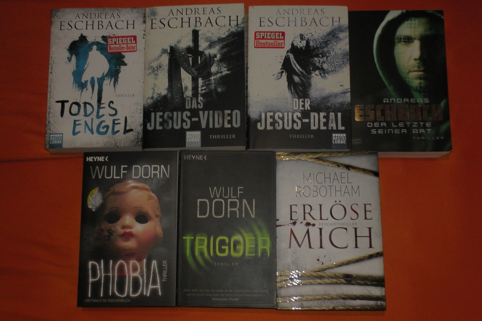 Eschbach, Dorn, Robotham, Todesengel, Trigger, Der Jesus-Deal, Das Jesus-Video