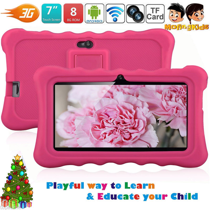 7 ZOLL KINDER TABLET PC ANDROID 4.4 DUALCORE 3G+WIFI DUAL KAMERA LERN/SPIEL PAD