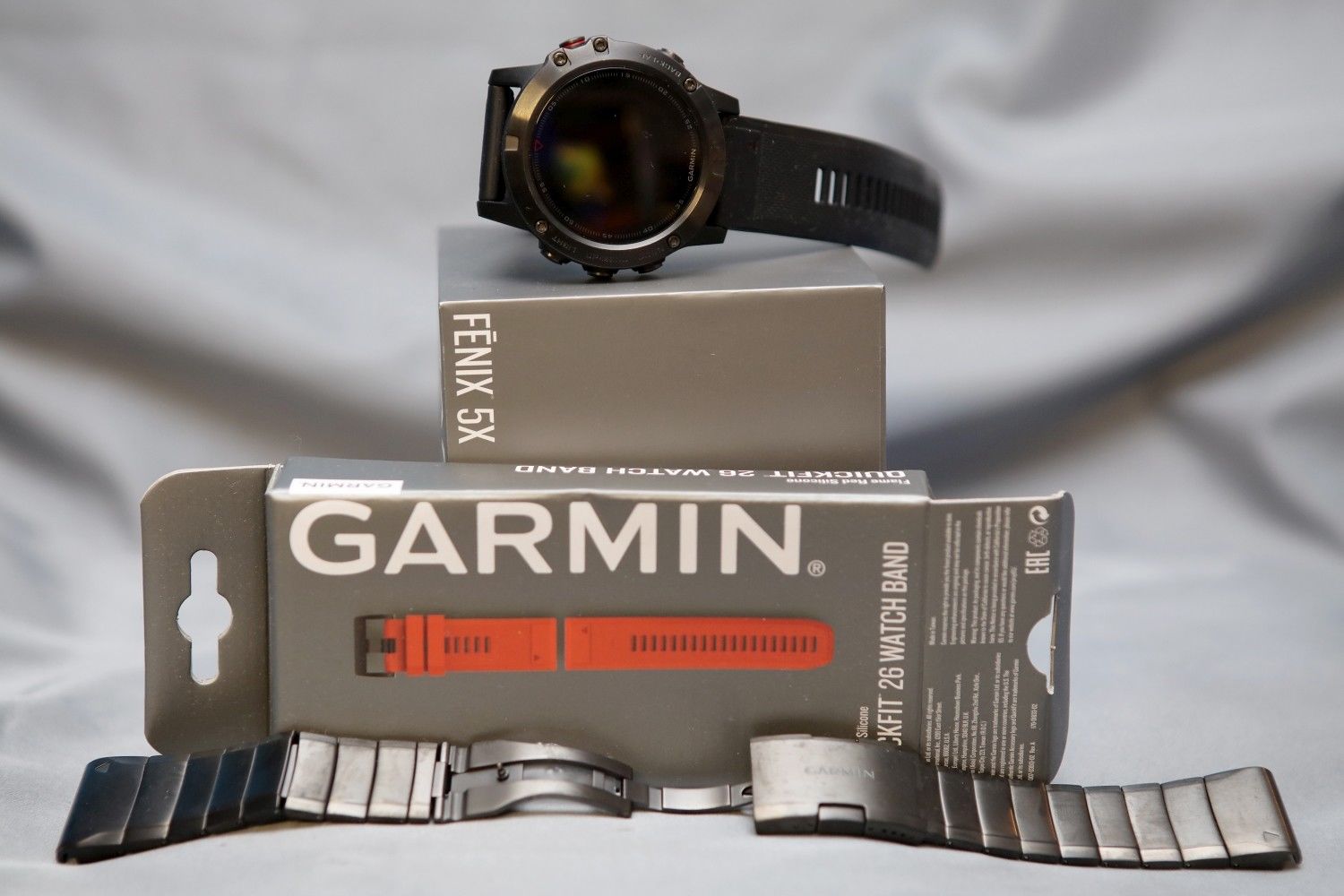 Garmin fenix 5X Saphir grau GPS Sportuhr Triathlon - neuwertig OVP 