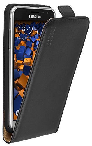 mumbi PREMIUM Leder Flip Case für Samsung Galaxy J3 (2016) Tasche