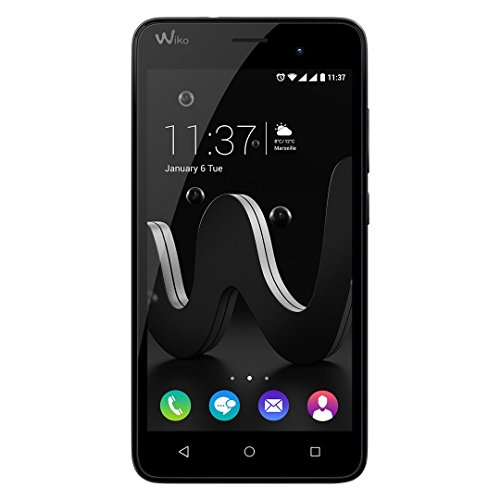 Wiko Jerry Smartphone (12,7 cm (5 Zoll) Display, 16GB interner Speicher und 1GB RAM, Android 6 Marshmallow) schwarz